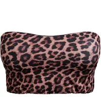 Swim By Zizzi Top de biquíni 'Caanne' bege / chocolate / preto