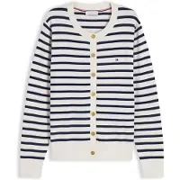 Tommy Hilfiger Casaco de malha 'Fine' bege claro / navy