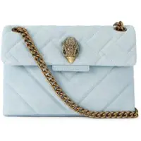 Kurt Geiger para mulher. 5017382219 Bolsa de ombro Mini Kensington em camurça turquesa (OSFA), Azul, Casual