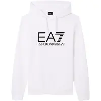 EA7 para homem. 7M001413_AF22266 Moletom com capuz Core Identity branco (M), Casual, Algodão, Manga comprida