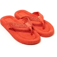 Brasileras Chinelos de dedo 'Flopee' vermelho claro