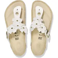 Birkenstock Chinelos de dedo 'Gizeh Flowers 1026686' branco