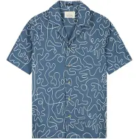 Dstrezzed Camisa 'Leo' azul real / branco