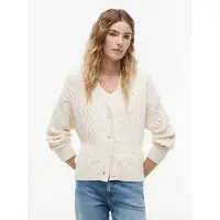 Tommy Hilfiger Casaco de malha 'Cable Oversized' marfim