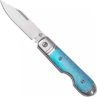 QSP Knife Moray QS171-A, Limited Edition, Satin Vanax, Blue Crystallized Titanium navalha