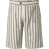 INDICODE JEANS Calças chino 'Monet' ecru / navy
