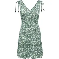 ONLY Vestido de verão 'ONLFERNANDA' verde / branco