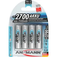 Ansmann Bateria Recarregável 1x4 2700 Mignon 2500mah Aa