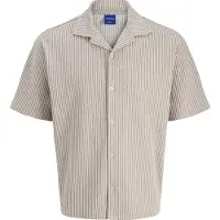 Jack & Jones Camisa 'JORSUMMER' mocha / branco