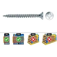 Celo Parafuso Para Aglomerado De Cabeça Escareada Vlox 4.5x45 Pz 200 Unidades