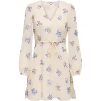 ONLY Vestido 'ONLMIRIAM-FUSINA' azul real / chocolate / sépia / offwhite
