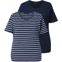 Ulla Popken Camisa marinho / branco