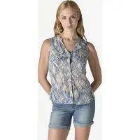 KOROSHI Blusa ecru / safira / castanho / kiwi