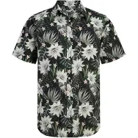 JJ REBEL Camisa 'JREBRUSSEL' cinzento / oliveira / alperce / preto