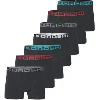 KOROSHI Boxers turquesa / vermelho / preto / branco