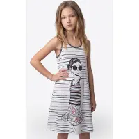 KOROSHI Vestido navy / vermelho / branco