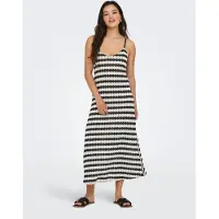 ONLY Vestido de malha 'ONLEvara' preto / branco