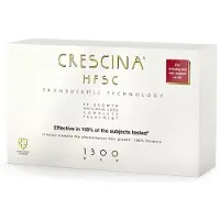 Labo suisse Crescina , Transdermic HFSC 1300, Per la stimolazione della crescita, Siero trattante in fiale, Per cuoio capelluto, Per uomo, 10 +10 pz,