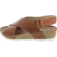 Pikolinos para mulher. W9E-0912 Sandal Mahon W9E-0912 marrom (36), Couro, 3 a 5cm, Velcro, Casual