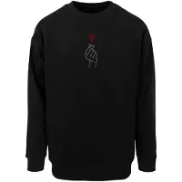 Merchcode Sweatshirt 'K Heart' vermelho / preto / branco