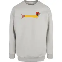 Merchcode Sweatshirt 'Christmas Dog' castanho / amarelo / cinzento