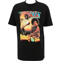 Mister tee Camisa 'Biggie Ready To Die' azul pombo / castanho / amarelo / vermelho / preto