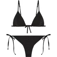 Emporio Armani para mulher. EW000786_AF20255 Biquíni de lurex preto (M), Beachwear, Poliamida