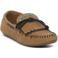 Cafe noir Mocassins brocado