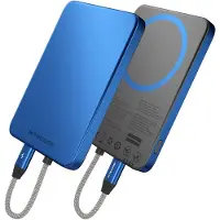 Nitecore POCKET 5 Magnetic Ultra Thin Power Bank, Cobalt Blue, powerbank, 5000mAh