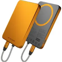 Nitecore POCKET 5 Magnetic Ultra Thin Power Bank, Alloy Orange, powerbank, 5000mAh