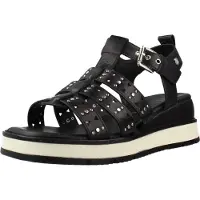 Carmela para mulher. 16325203-NEGRO Sandálias de couro 163252 preto (36), 3 a 5cm, Fivela, Casual