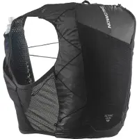 Salomon - Mochilas trail - Active Skin 12 Set Black/Metal para Unissexo - Tamanho L - Preto
