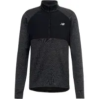 New Balance Camisa funcionais 'Athletics' preto / mosqueado preto