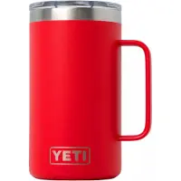 Yeti Rambler Stackable Mug 2.0 24oz Mag Slider Lid, Rescue Red, copo térmico empilhável com tampa, 710 ml