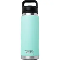 Yeti Rambler Bottle 26oz Chug Cap, Seafoam, garrafa térmica com bico para beber, 769 ml