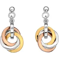 Hot Diamonds Orecchini Argento Trio Oro Rosa De389 — Orecchini