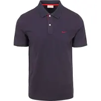 Gant para homem. 2062026 Pólo em piqué com contraste azul-marinho (L), Casual, Algodão, Clássico, Manga curta