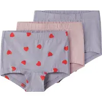 Name it Calcinhas Lavender Hearts 3 Unidades