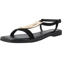Carmela para mulher. 16329002-NEGRO Sandálias de couro 163290 preto (36), Plano, Fivela, Casual, Clássico