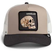 GOORIN BROS. Boné 'Gorra goorin beige calavera cancelled skull trucker cap 5' bege