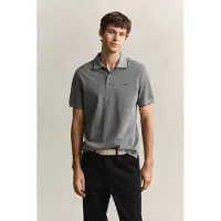 Gant para homem. 2014102 Pólo cinzento bicolor (M), Casual, Cinza, Algodão, Manga curta