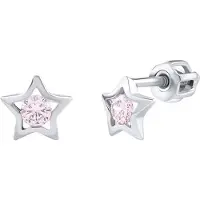 Silvego Adina SILVEGOB70493BDSP Orecchini a Bottone in Argento con Zirconi Rosa — Orecchini
