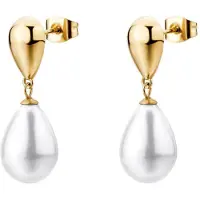 Brosway Gold-plated dangling Orecchini with synthetic pearl Perfect BPC75
