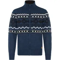Blend Casaco de malha 'Nova' azul / preto / branco
