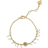 GUESS Bracciale Placcato Oro Con Cristalli Perle Sintetiche Jubb04681Jwygwh Lunghezza 18,5 Cm — Bracciale