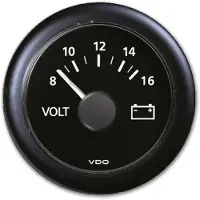 Veratron Voltímetro De Linha Redondo 8-16v