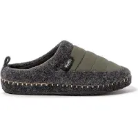 Nuvola. Pantufa 'Zueco New Wool' verde escuro