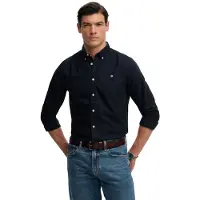 Superdry para homem. M4011100A Camisa Preppy Oxford azul-marinho (XL), Casual, Algodão, Clássico, Manga comprida