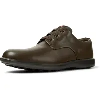 Camper para homem. 18637-036 Atom Trabalho sapatos de couro castanho (43), Marrom, Plano, Cordão, Casual, Clássico