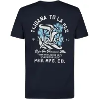 Petrol Industries Camisa 'Onix' azul / azul escuro / branco